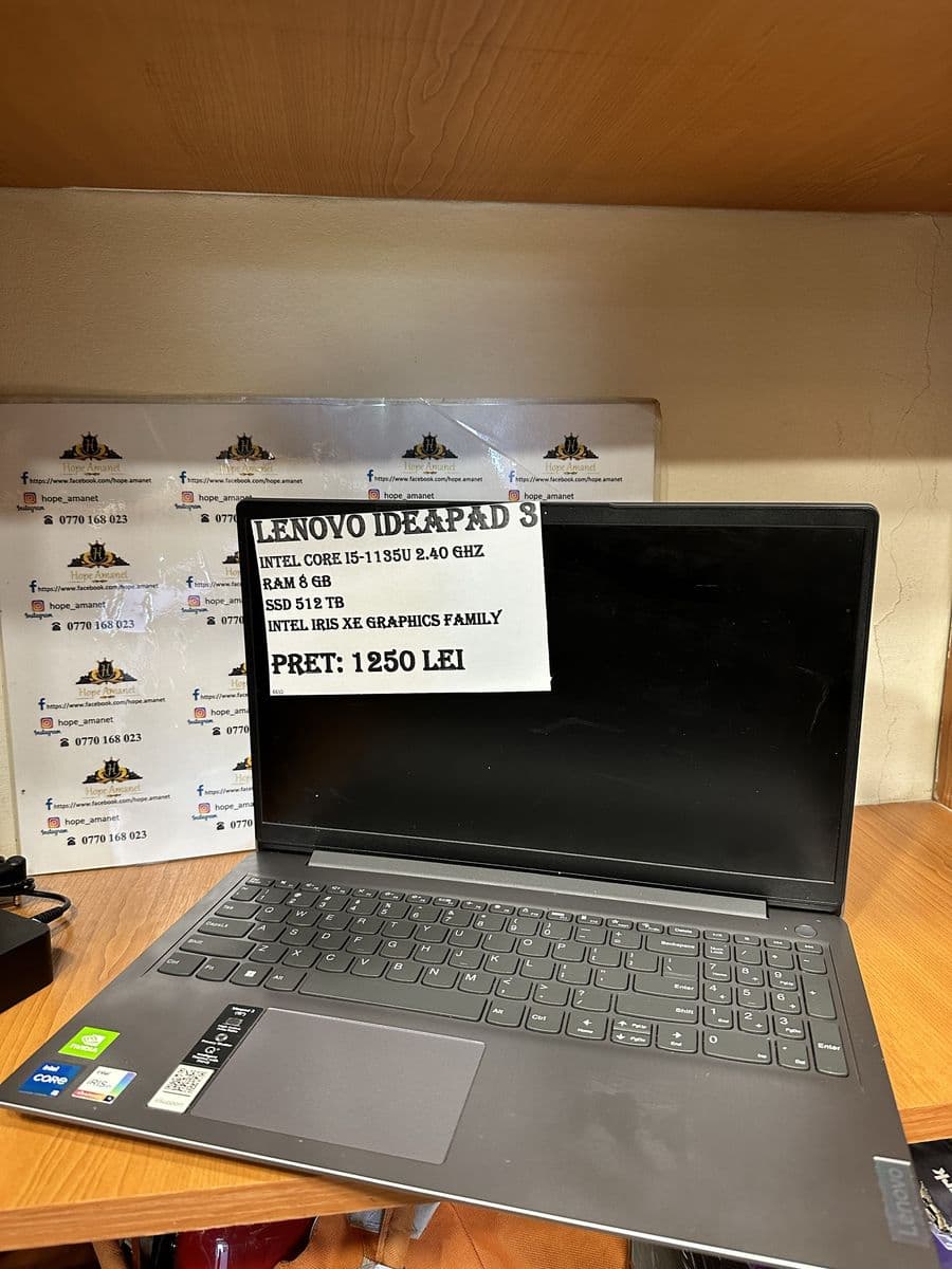 Hope Amanet P7 / Laptop Lenovo Ideapad 3 i5-1135u / Garantie 1 An Bucuresti Sectorul 6